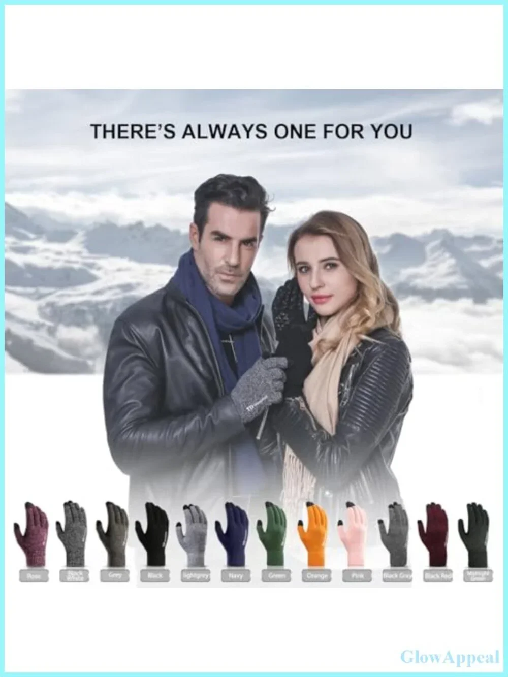 Touch Screen Thermal Knit Winter Gloves Unisex with Silicone Palm